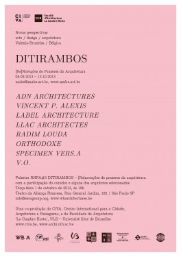 ReNouveaux Plaisirs d'Architecture #3: exhibition in Sao Paulo