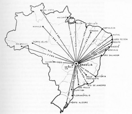 Carte historique des Architectures au Brésil