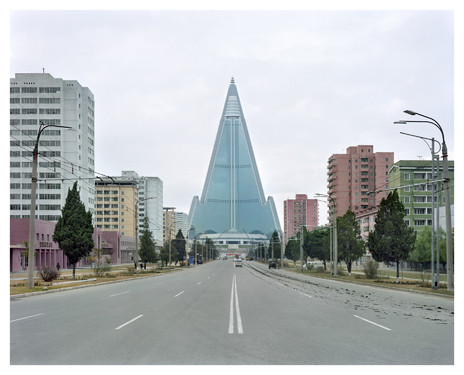 The Ryugyong Hotel with a height of 330 meters, is by far the largest structure in North Korea. The construction began in 1987 and is still ongoing.