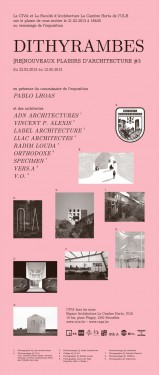Dithyrambes. [Re]Nouveaux Plaisirs d'Architecture #3 
