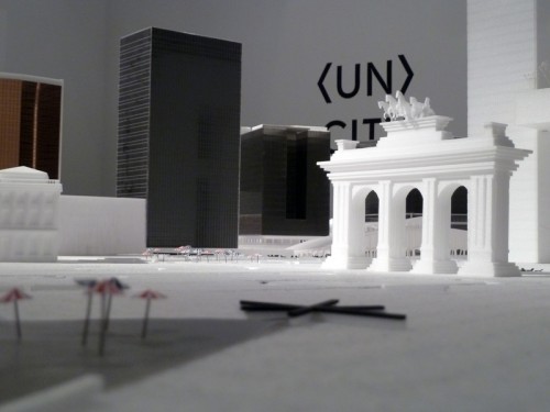 (Un)City – (Un)Real State of the (Un)Known. Maquette conçue et réalisée par WRKSHP & Paul Mouchet